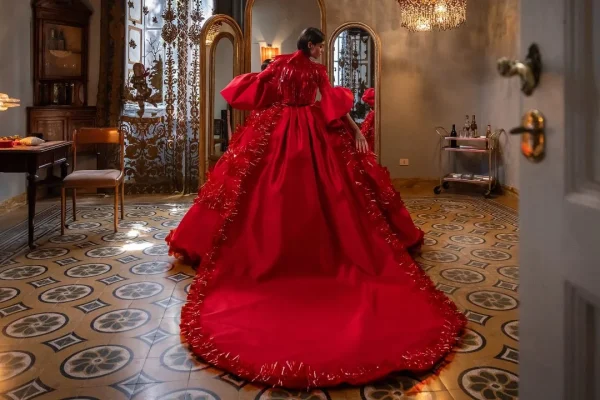 Diamanti vestito rosso